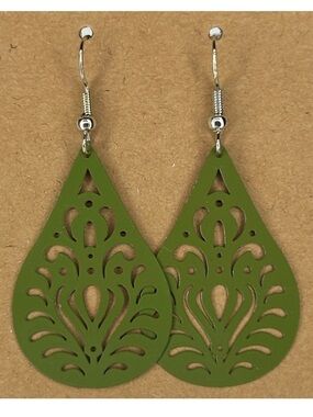 Delicate Brass Teardrop Dangle Earrings